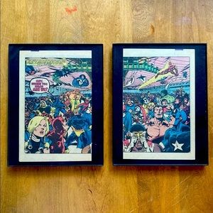 2 Framed Marvel pictures